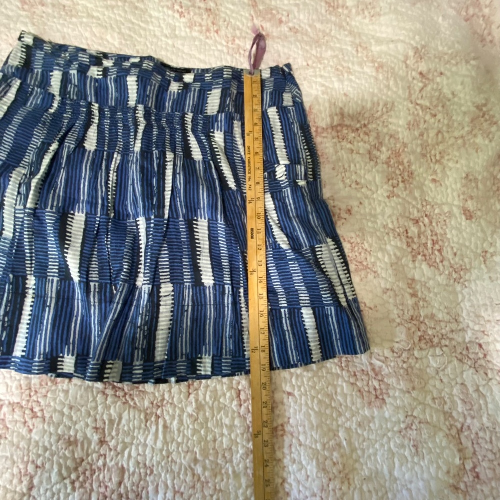 Tommy Hilfiger, Smocking, Blue and White A-Line, Lined Skirt, Pockets, Size 12